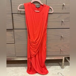 Michael Stars Red Jersey Tank Midi Dress Sz Small